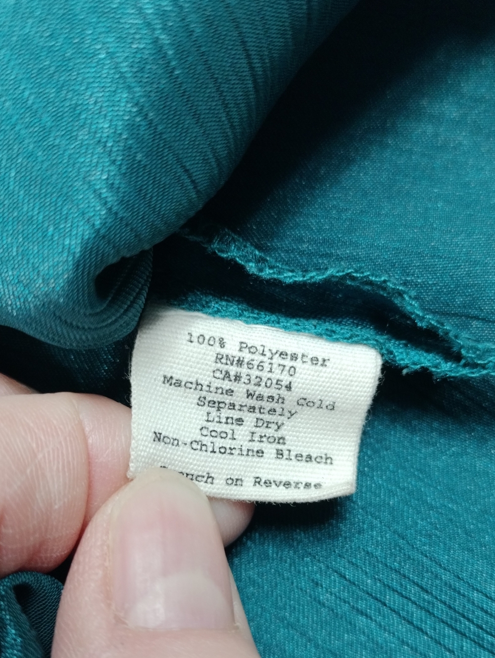 Lux Teal Satin Camisole with V-Neck, Front And Back Size Small - Picture 5 of 10